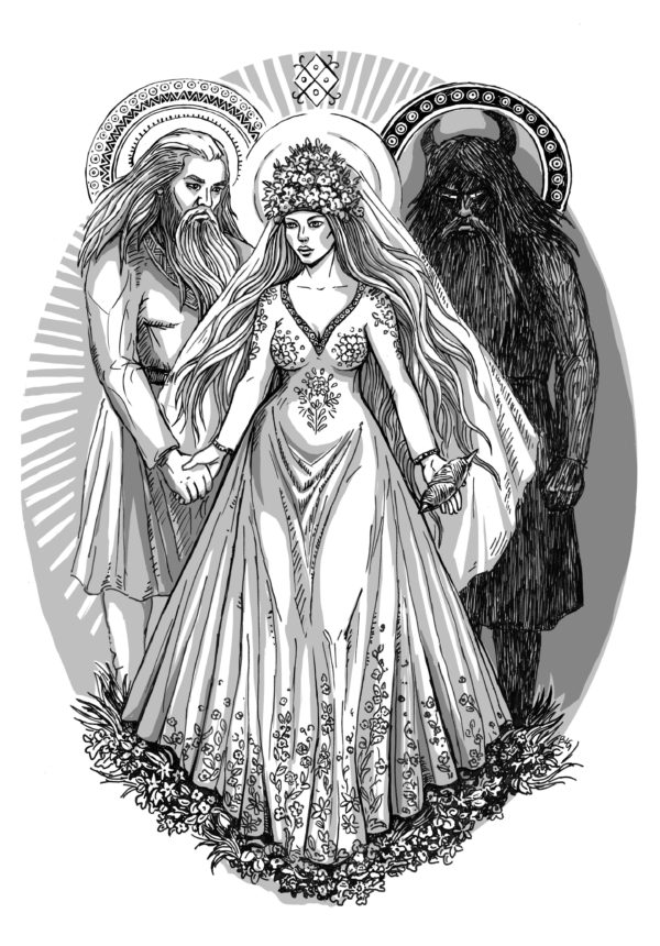 Mitologia słowiańska ilustracja z książki Dary bogów