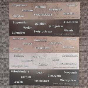 Zakładki Imiona słowiańskie zestaw 10 sztuk